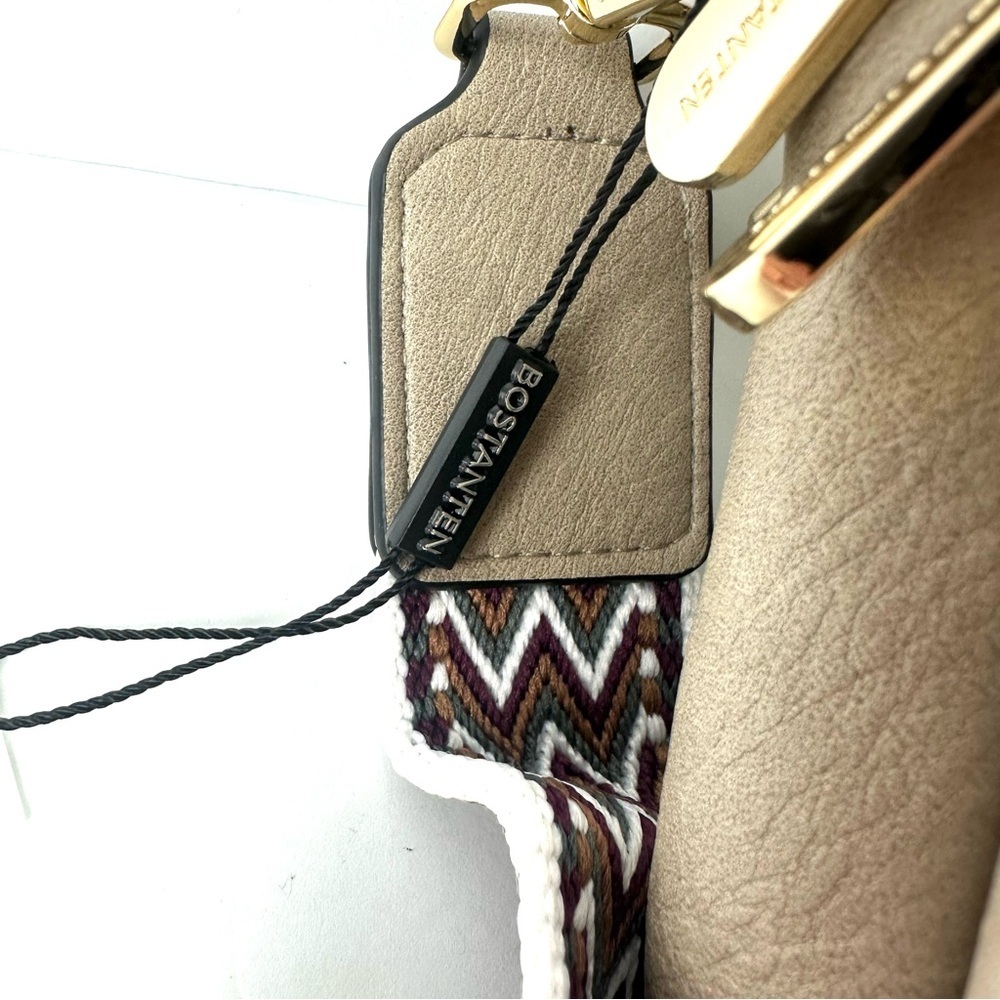BOSTANTEN Crossbody Bag Tan Brown Handbag Purse Womens Guitar Strap Brand New - Picture 3 of 12